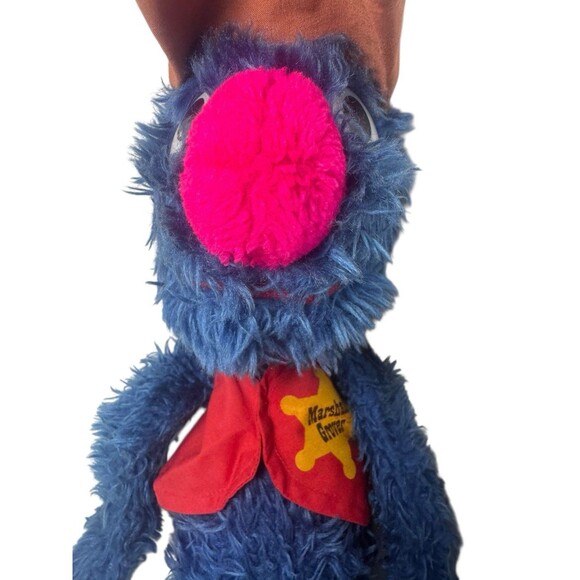 Vintage Knickerbocker Marshall Grover Sesame Street Plush Toy 19” Fast Shipping - Picture 7 of 16